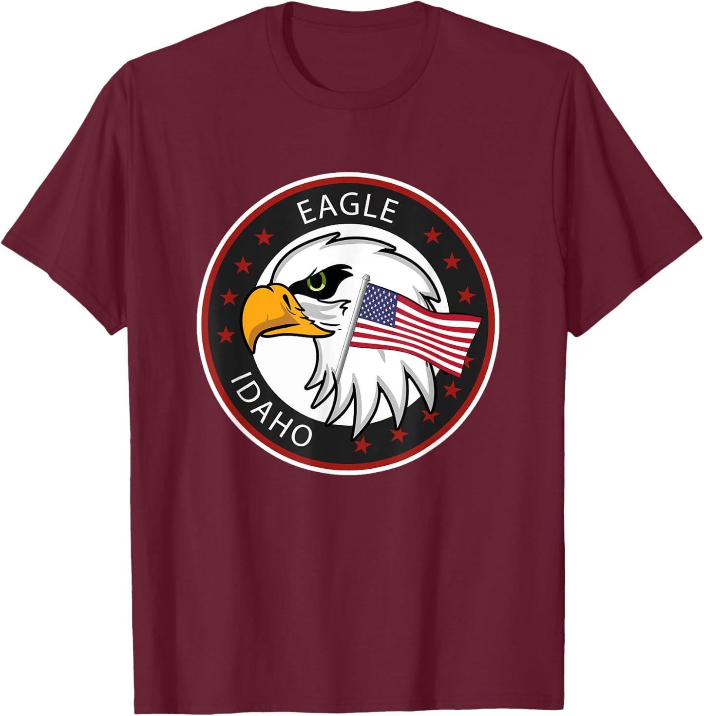 Eagle Idaho ID T-Shirt - T-Shirt | Maroon
