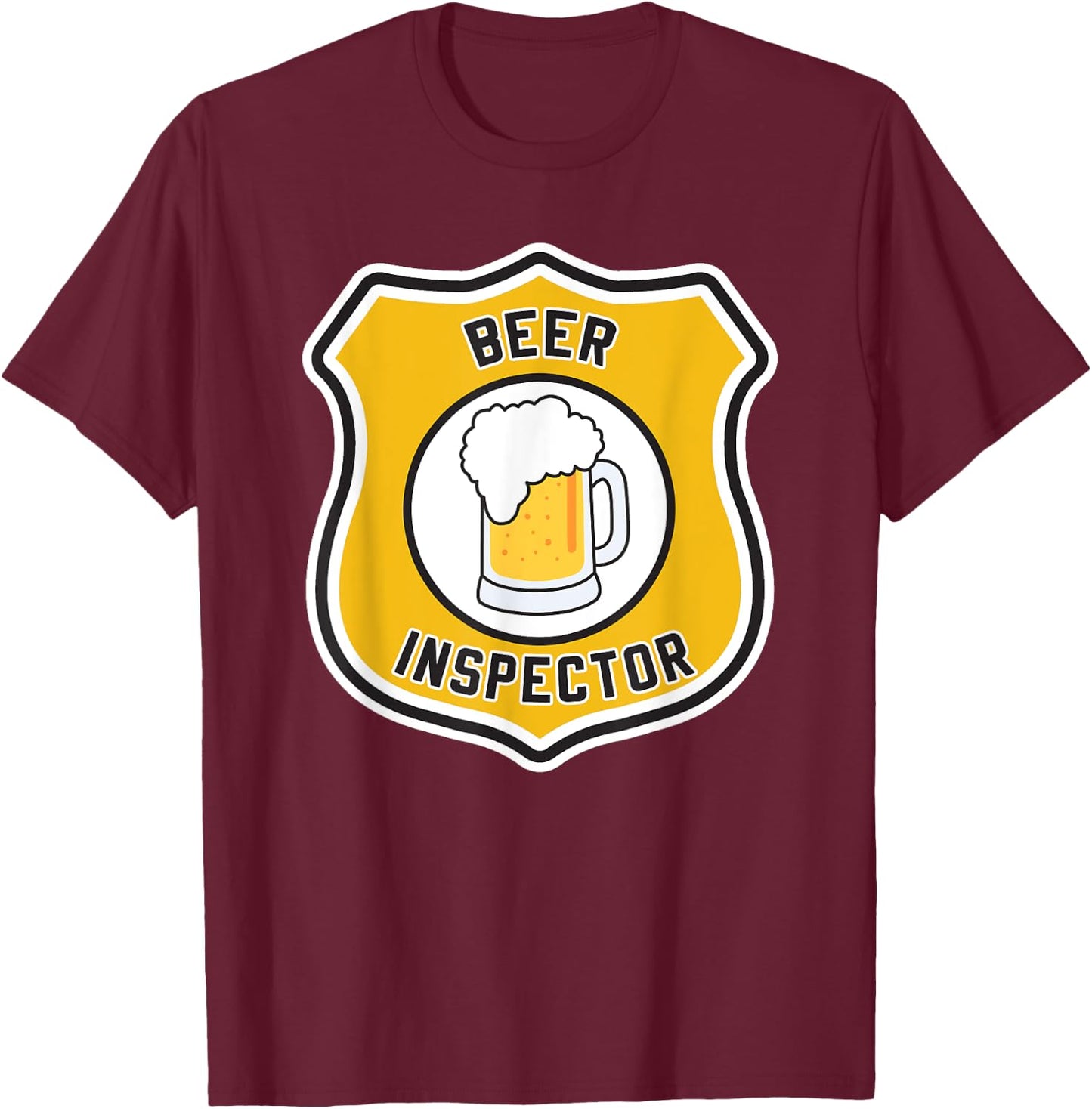 Beer Inspector T-Shirt - T-Shirt | Maroon
