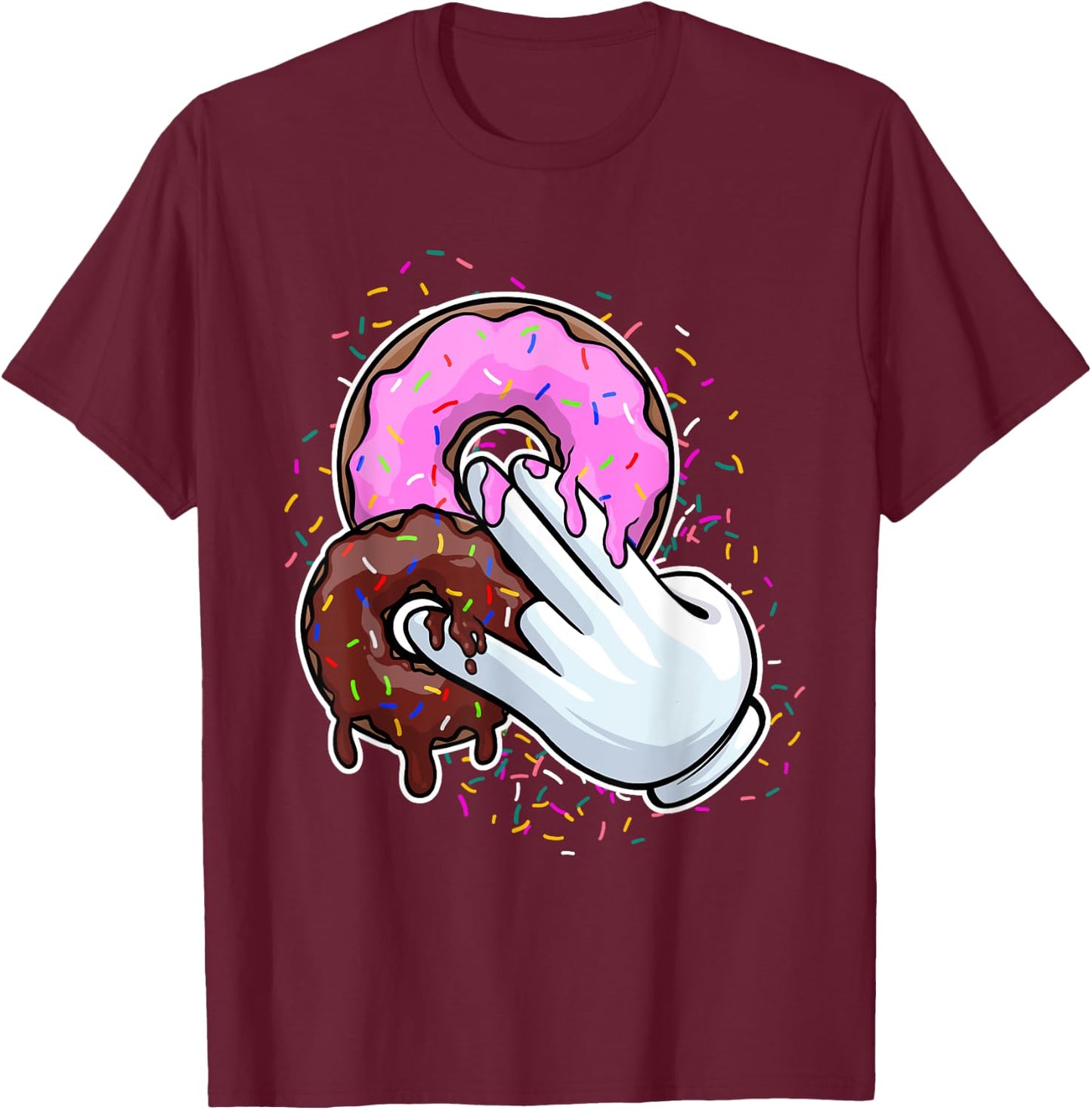 2 In The Pink 1 In the Stink I Donut Sex Dirty Humor Jokes T-Shirt - T-Shirt | Maroon