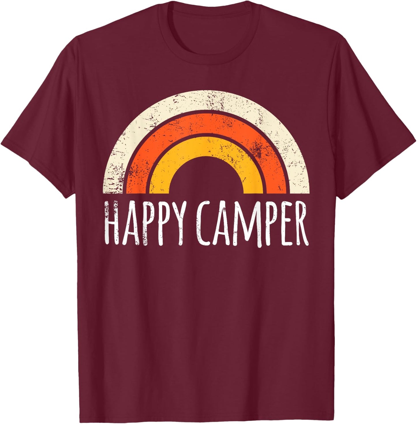 Happy Camper Shirt. Shirts Shirts Graphic T-Shirt - T-Shirt | Maroon