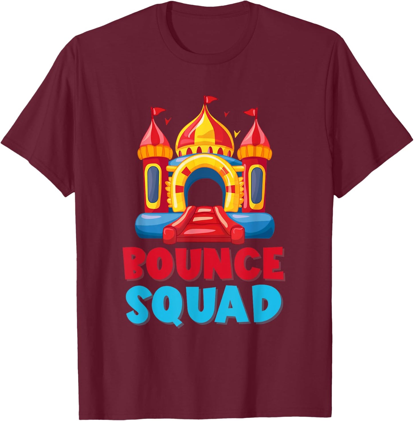 Bounce House Birthday Party Funny Bouncing Castle T-Shirt - T-Shirt | Maroon