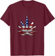 Marijuana Pot Leaf America USA American Flag Men T-Shirt - T-Shirt | Maroon
