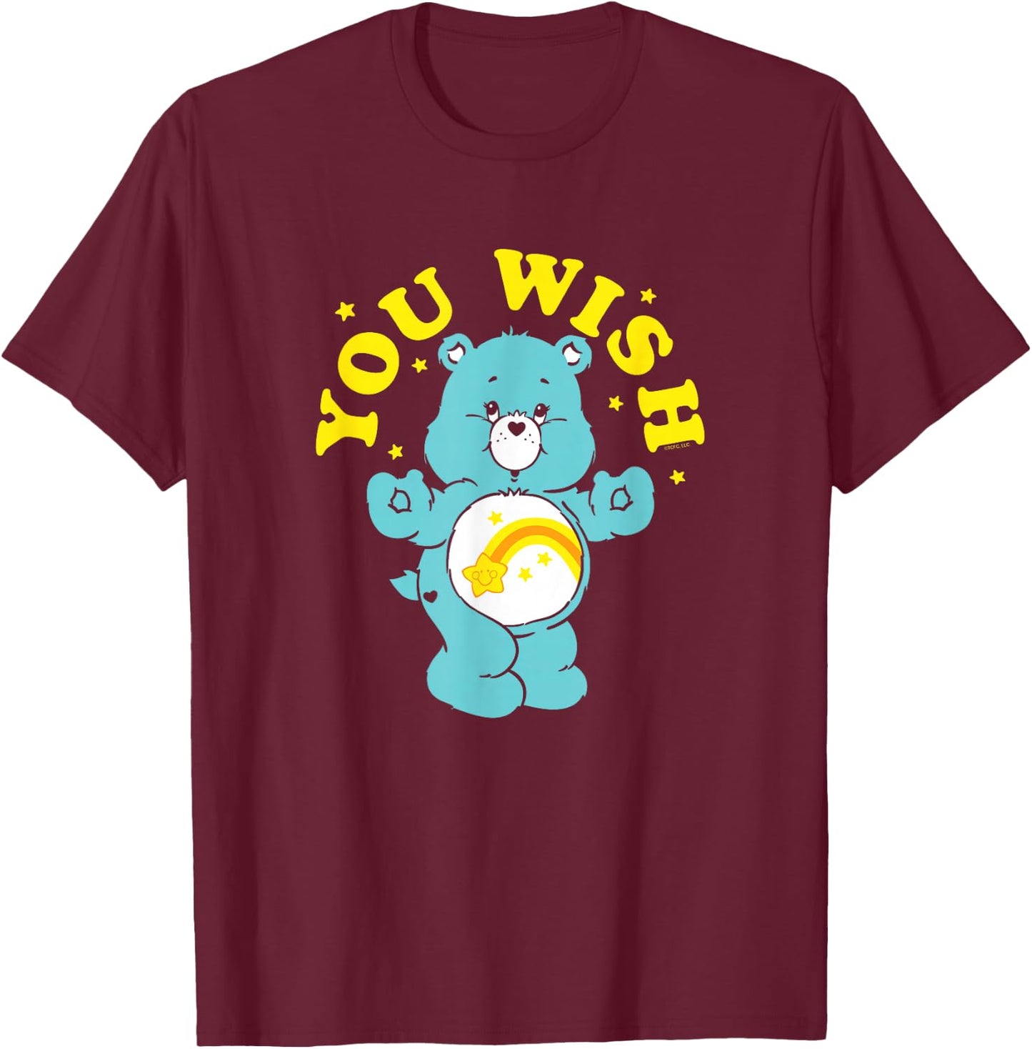 Care Bears You Wish Retro Wish Bear Cute Cartoon T-Shirt - T-Shirt | Maroon