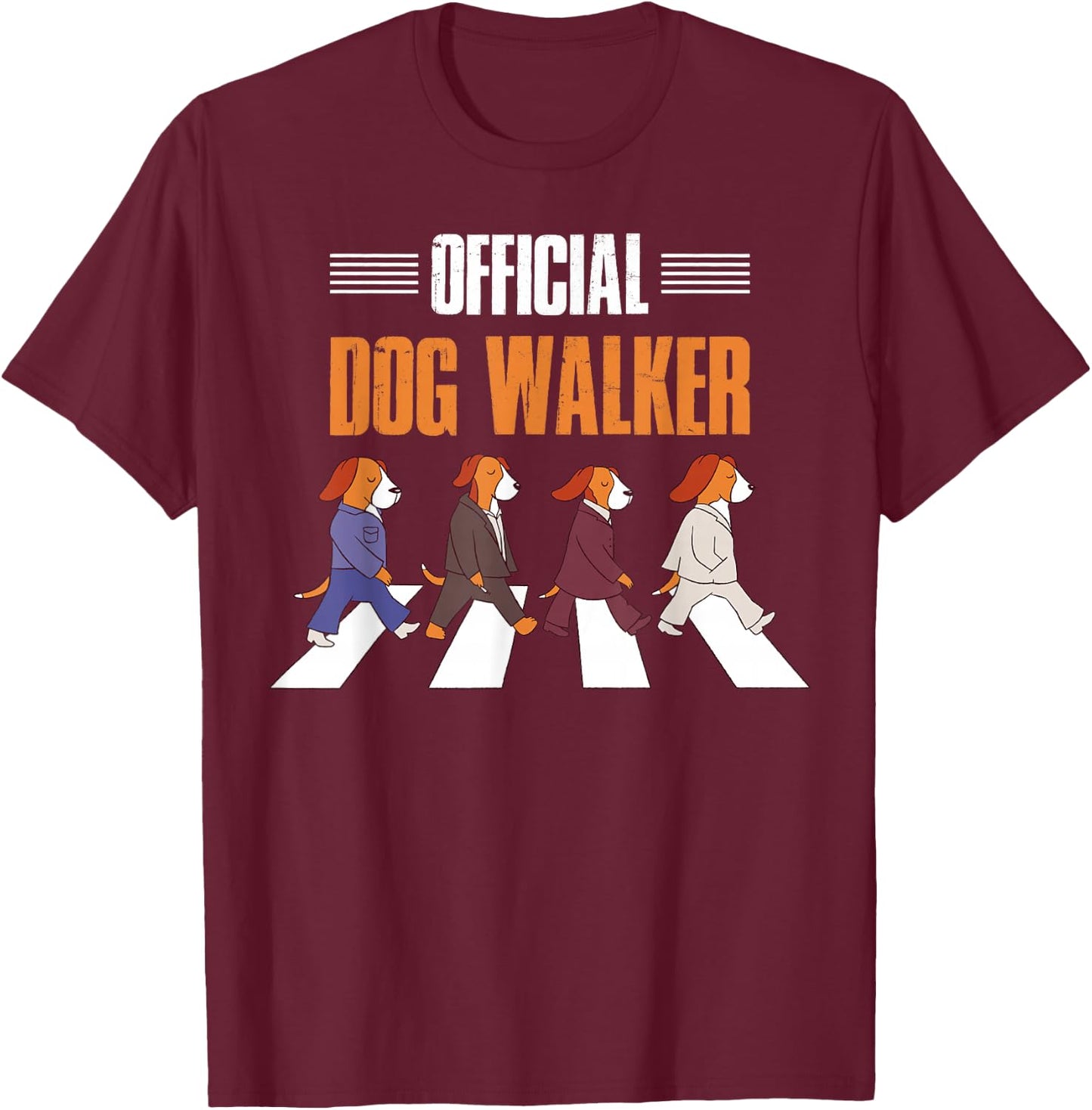 Official Dog Walker T-Shirt - T-Shirt | Maroon