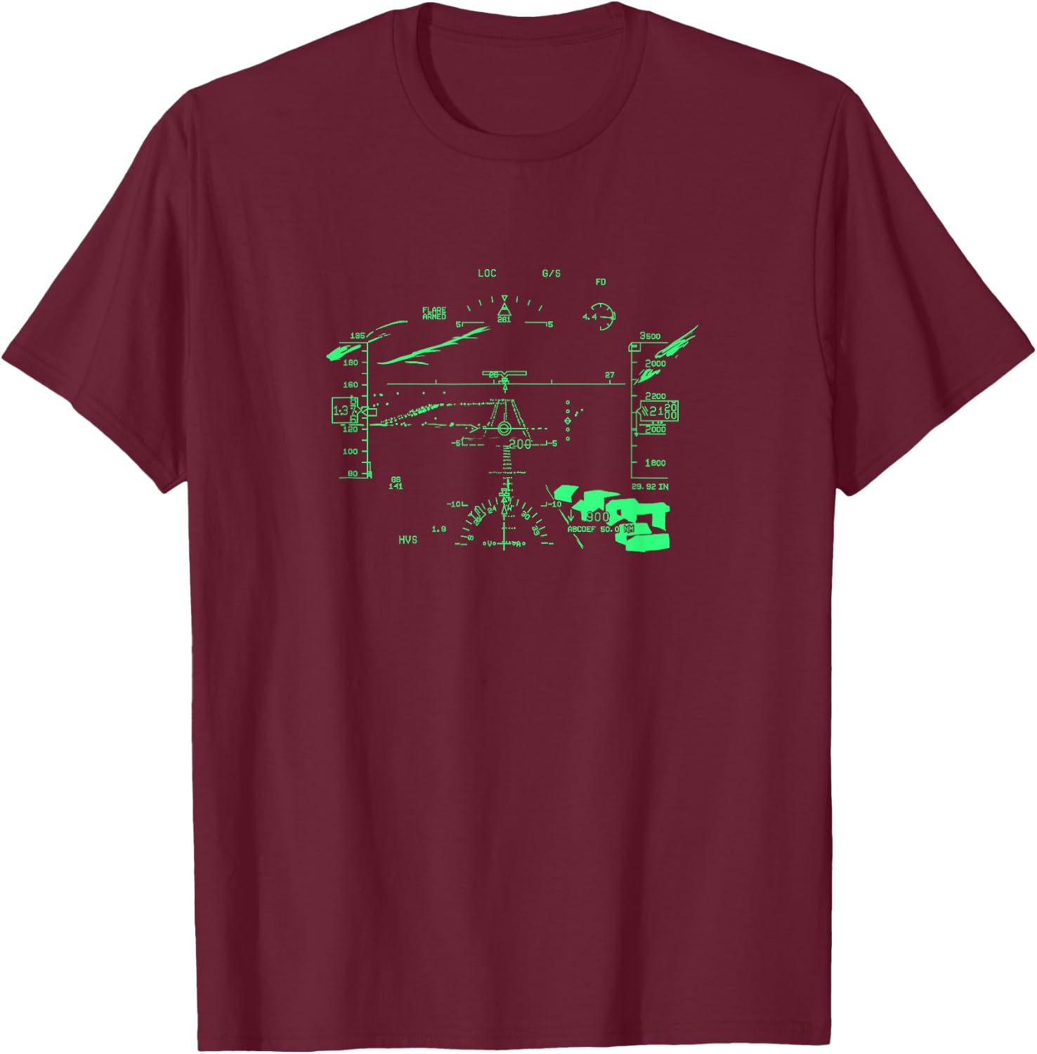 Aviation Hud Gift an Airplane Pilot T-Shirt - T-Shirt | Maroon