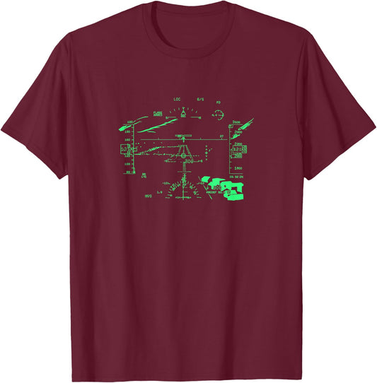 Aviation Hud Gift an Airplane Pilot T-Shirt - T-Shirt | Maroon