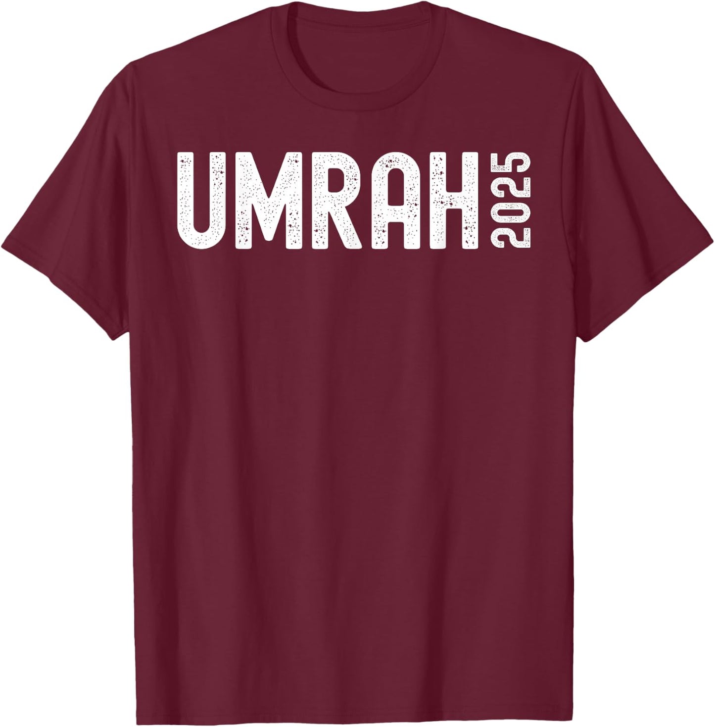 UMRAH 2025 Group Uniform Clothing Family Keepsake Distressed T-Shirt - T-Shirt | Maroon
