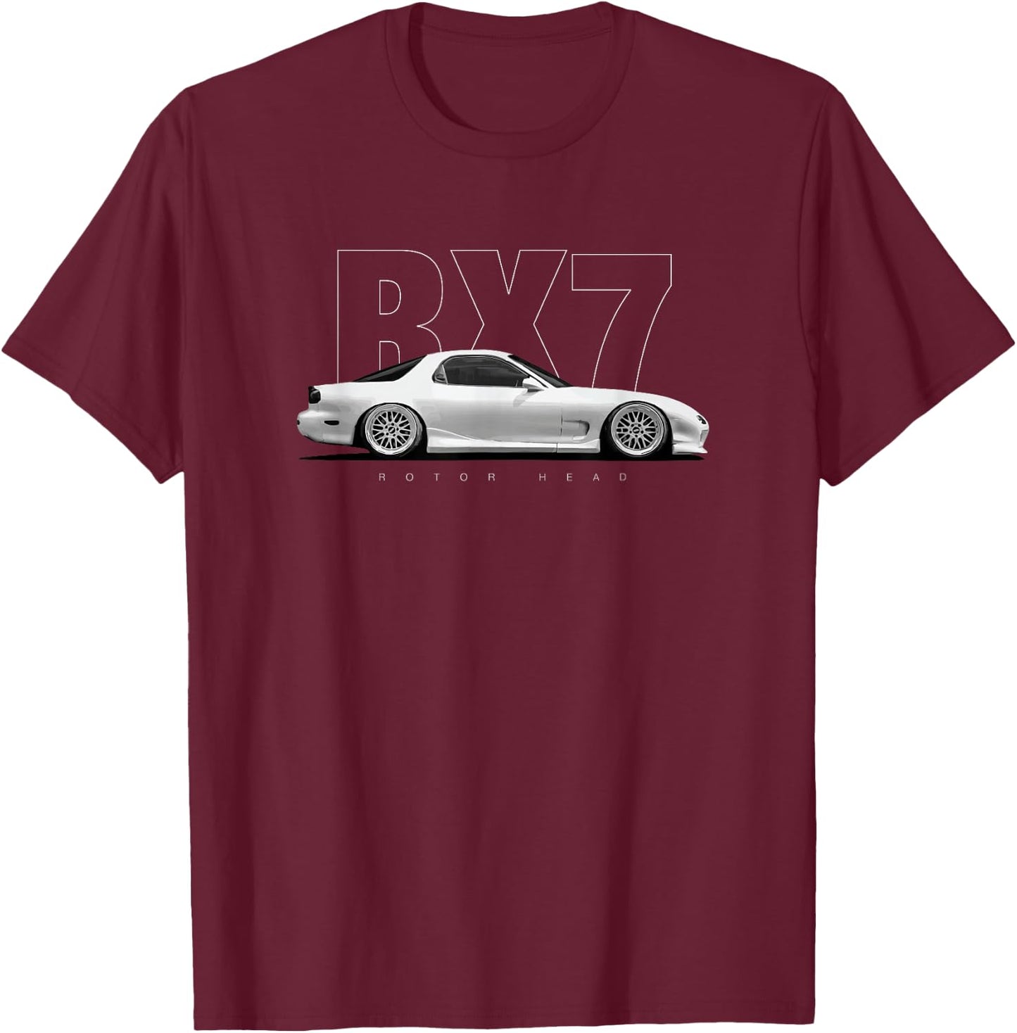 RX7 FD 13B Turbo Rotary Car T-Shirt - T-Shirt | Maroon