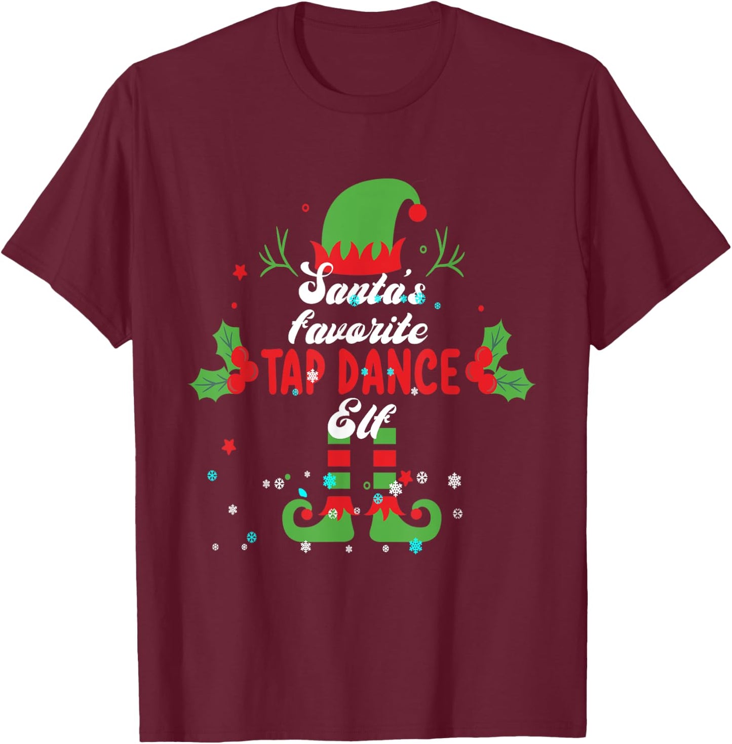 Tap Dance Christmas I Tap Dancing T-Shirt - T-Shirt | Maroon