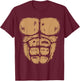 Gorilla Monkey Belly Chest Costume DIY Halloween T-Shirt - T-Shirt | Maroon