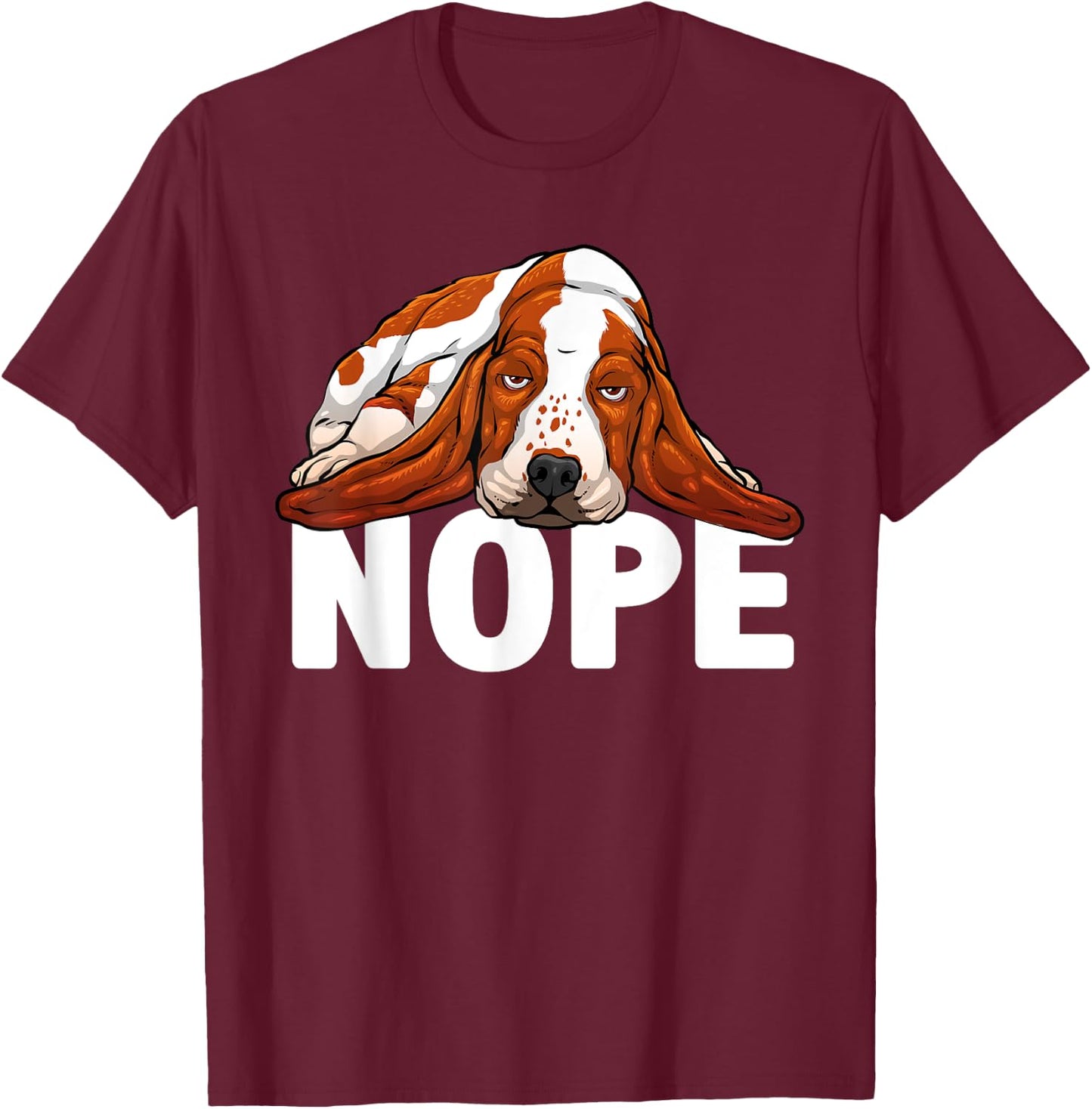 Funny Basset Hound Design Women Basset Hound Lover T-Shirt - T-Shirt | Maroon