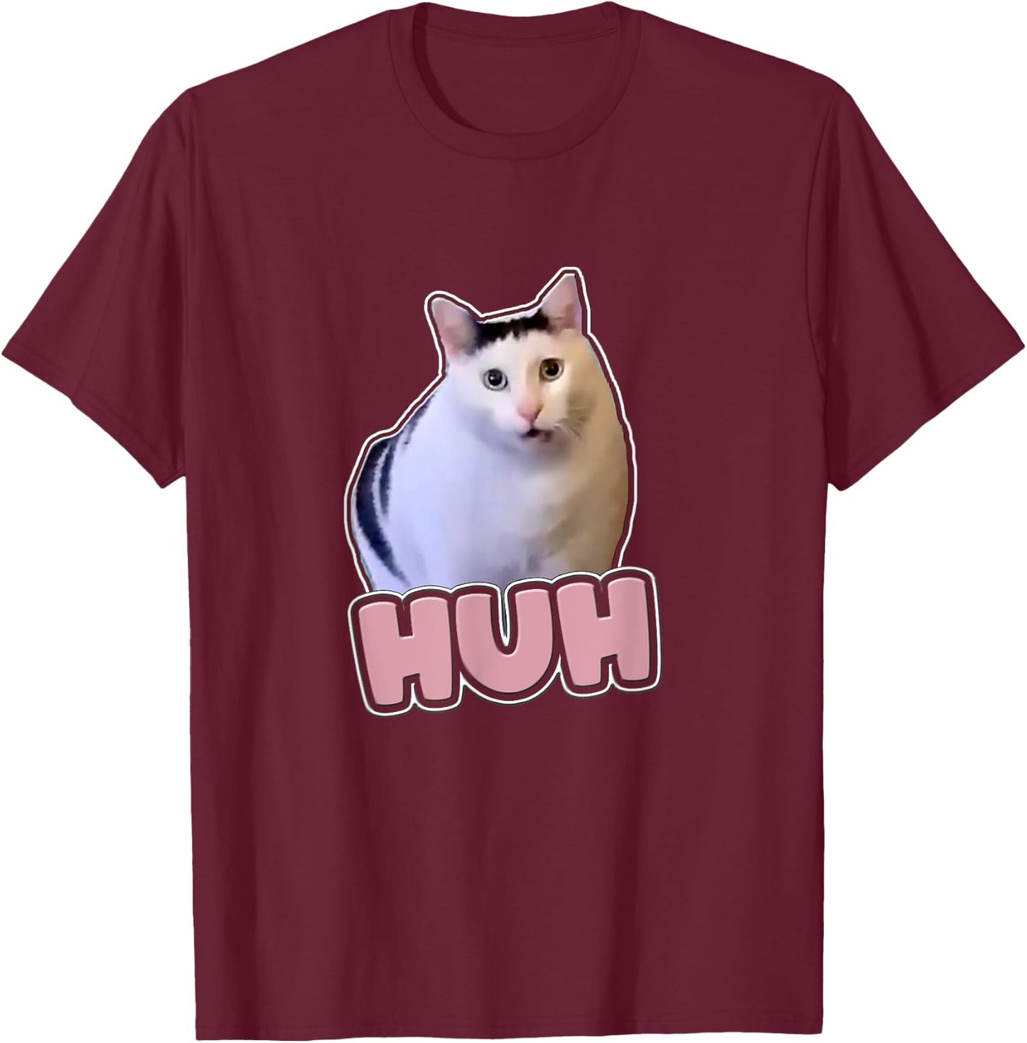 Huh Cat Shirt - Huh Cat Women T-Shirt - T-Shirt | Maroon