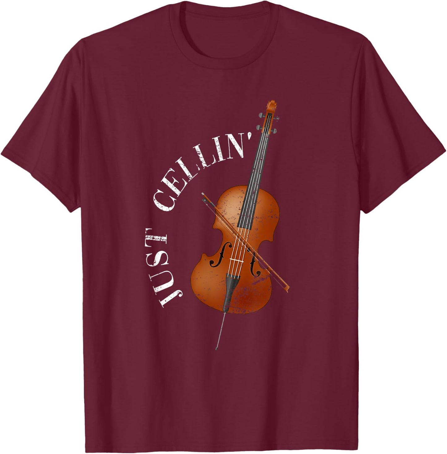 Musical Instrument Cellist Gift Cello T-Shirt - T-Shirt | Maroon