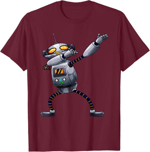 Cool Love Dancing Dabber Mechanisms Men Designs Funny Dabbing Robot | Cute Dab Dance Move Trend Machine Gift T-Shirt - T-Shirt | Maroon