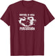 Weapons of Mass Percussion Funny Drummer T-Shirt - T-Shirt | Maroon