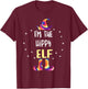 I'm The Hippy Elf Tie Dye Christmas Matching Family T-Shirt - T-Shirt | Maroon