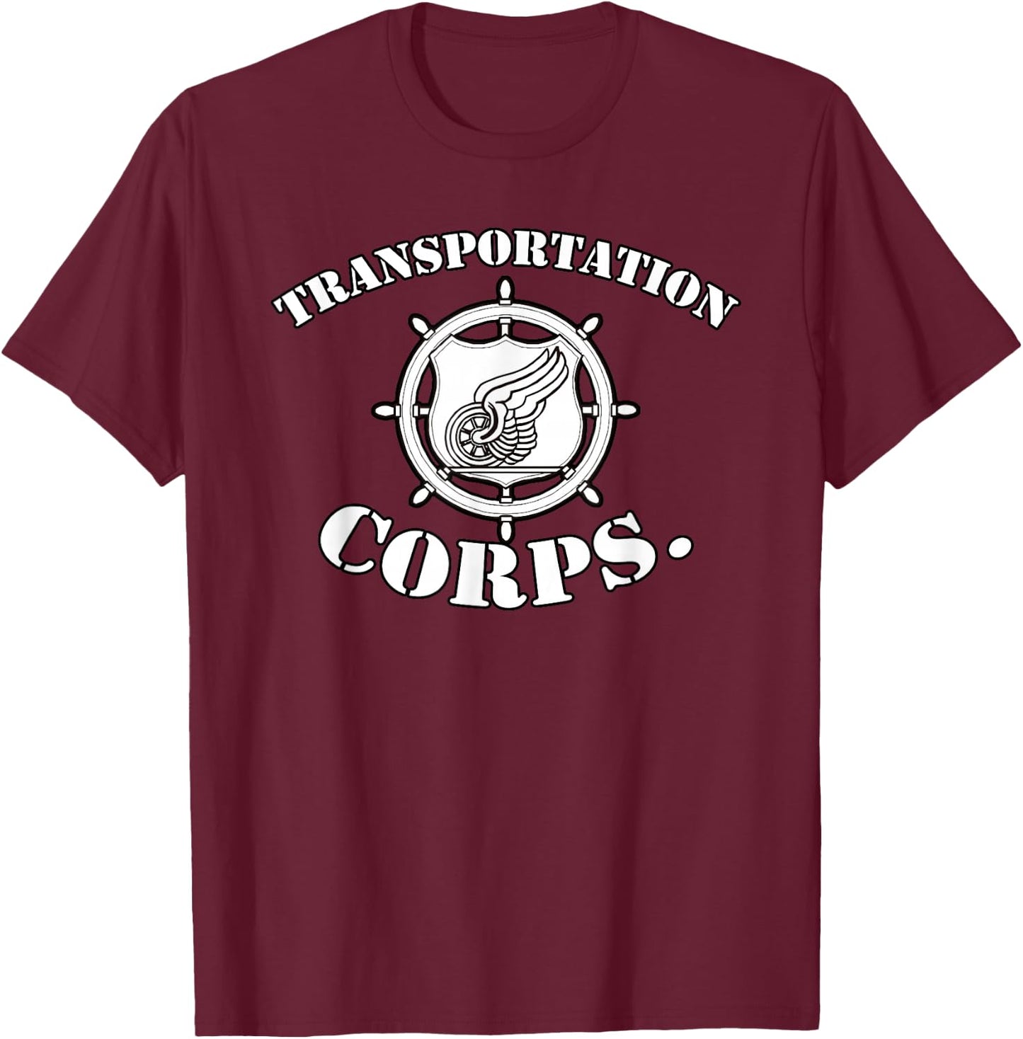 Army Transportation Corp Insignia Badge T-Shirt - T-Shirt | Maroon
