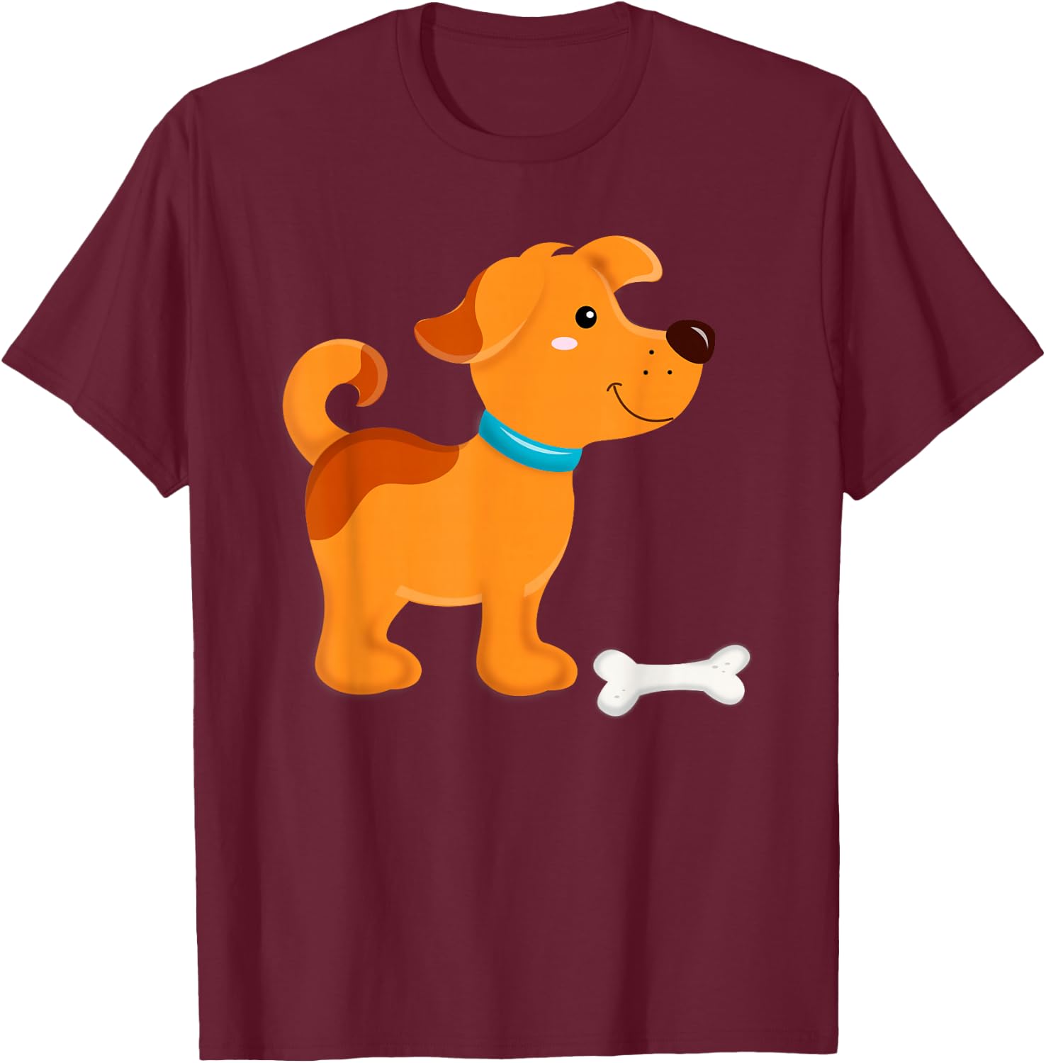 Puppy Boys Girls Dog Baby Children T-Shirt - T-Shirt | Maroon