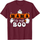 Retro Groovy Mama Is My Boo Cute Toddler Halloween Boys Girl T-Shirt - T-Shirt | Maroon