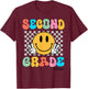 Back To School Second Grade Crew Cute Teacher Kids Teen Boy T-Shirt - T-Shirt | Maroon