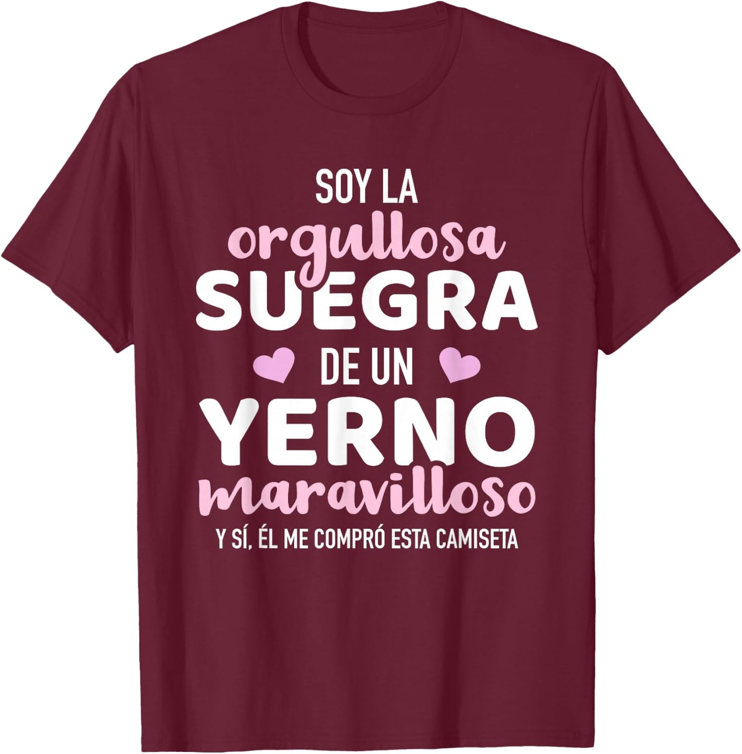 Orgullosa suegra de un yerno maravilloso T-Shirt - T-Shirt | Maroon