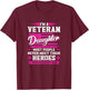 Veterans Daughter Raised by My Hero US Veteran Army Dad T-Shirt - T-Shirt | Maroon