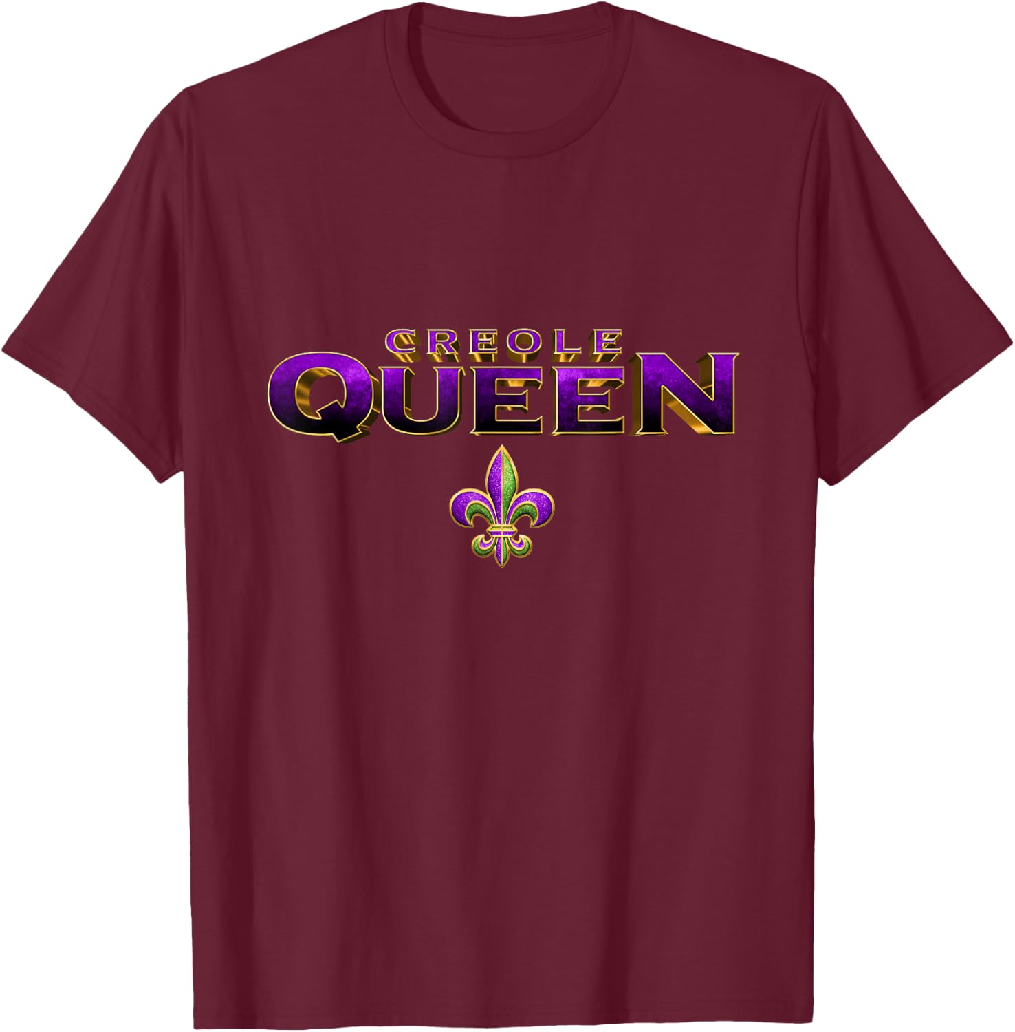 Creole Queen T-Shirt - T-Shirt | Maroon