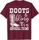 Funny Cowgirl Boots Bling Women Gift Cute Love Country Life T-Shirt - T-Shirt | Maroon