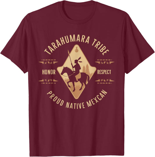 Indigenous People Mexico Native American Tarahumara Tribe T-Shirt - T-Shirt | Maroon