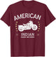 Retro Vintage American Motorcycle Indian Biker Club T-Shirt - T-Shirt | Maroon