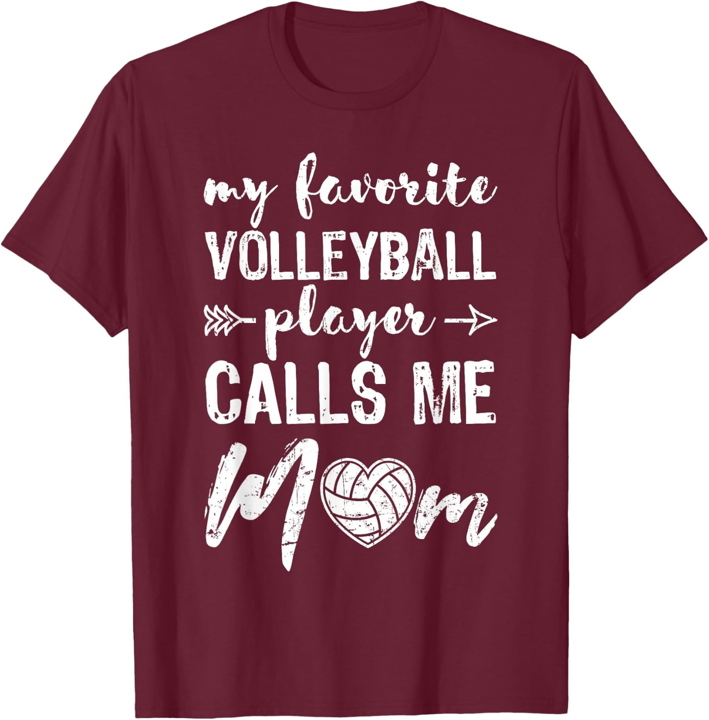 Volleyball Mom Volleyball-Player Volleyball Ball Gift T-Shirt - T-Shirt | Maroon