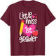 First Day Of School Little Miss 1st Grader Girls T-Shirt - T-Shirt | Maroon