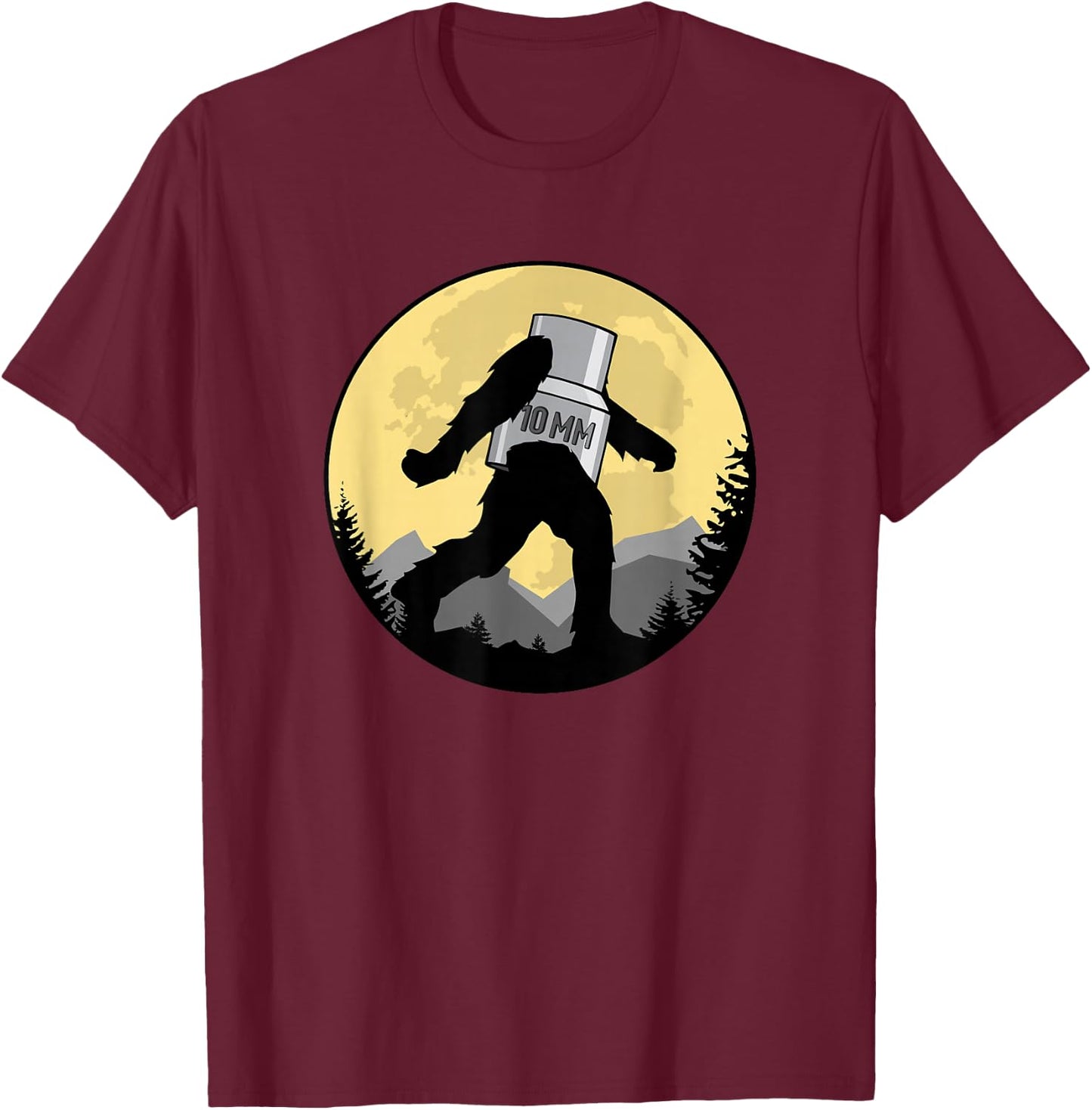 Missing 10mm Socket Funny Mechanic Bigfoot 10mm Socket T-Shirt - T-Shirt | Maroon
