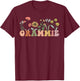 Wildflower Grammie , Family Love Grandma T-Shirt - T-Shirt | Maroon