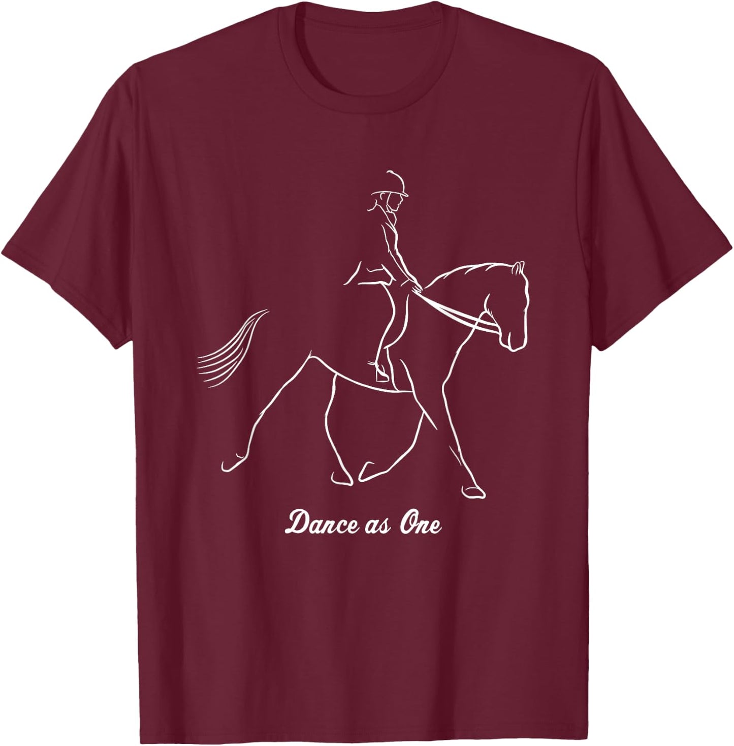 Funny Dressage Riding Horse Show Horseback Equestrian Gifts T-Shirt - T-Shirt | Maroon
