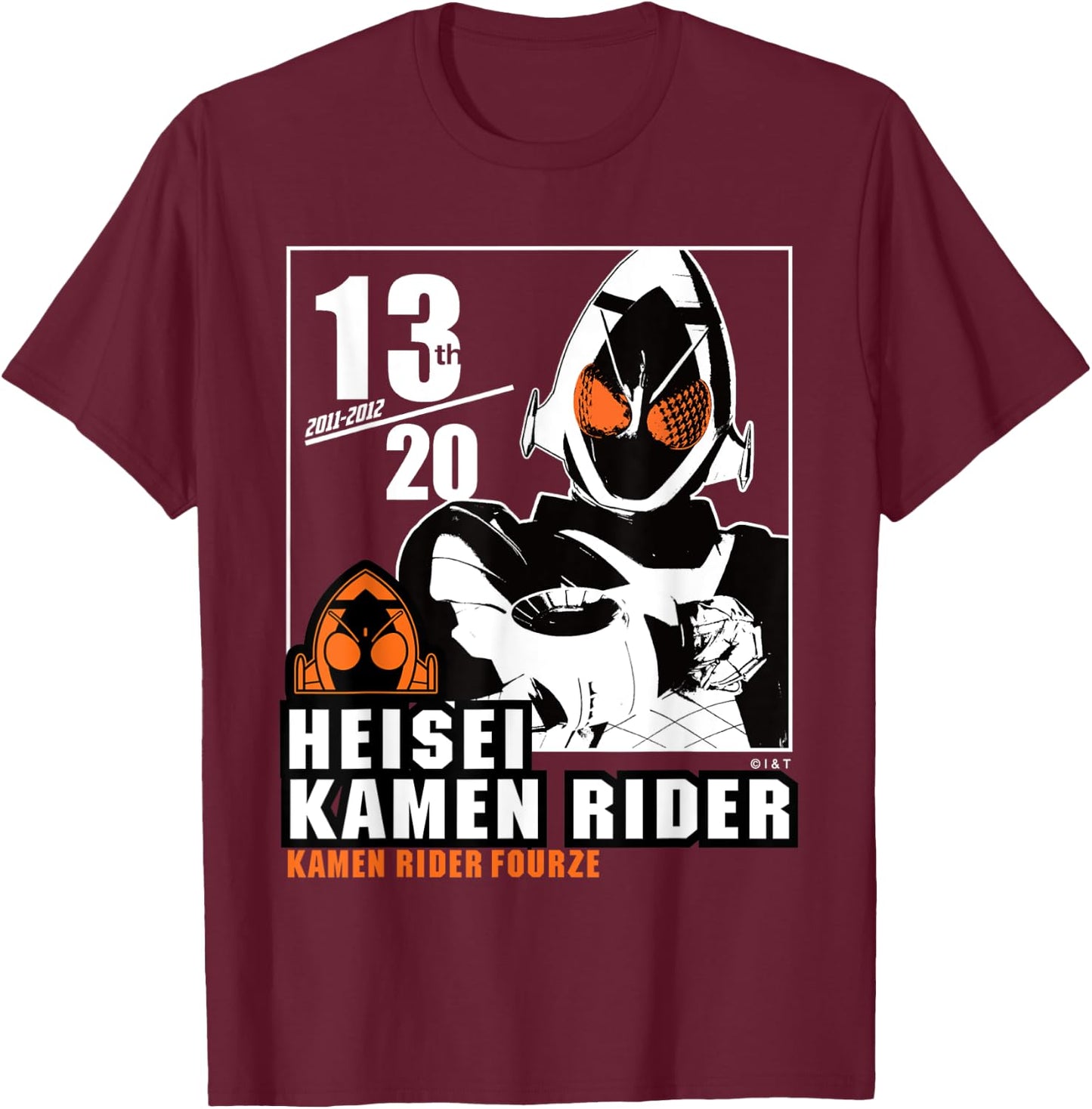 Kamen Rider Fourze Heisei Rider Anniversary T-Shirt - T-Shirt | Maroon