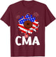 Patriotic Nurse CMA 4th Of July American Flag Sunflower Love Kids Men T-Shirt - T-Shirt | Maroon