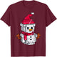 Building Brick Christmas Snowman Master Builder Boys Kids T-Shirt - T-Shirt | Maroon