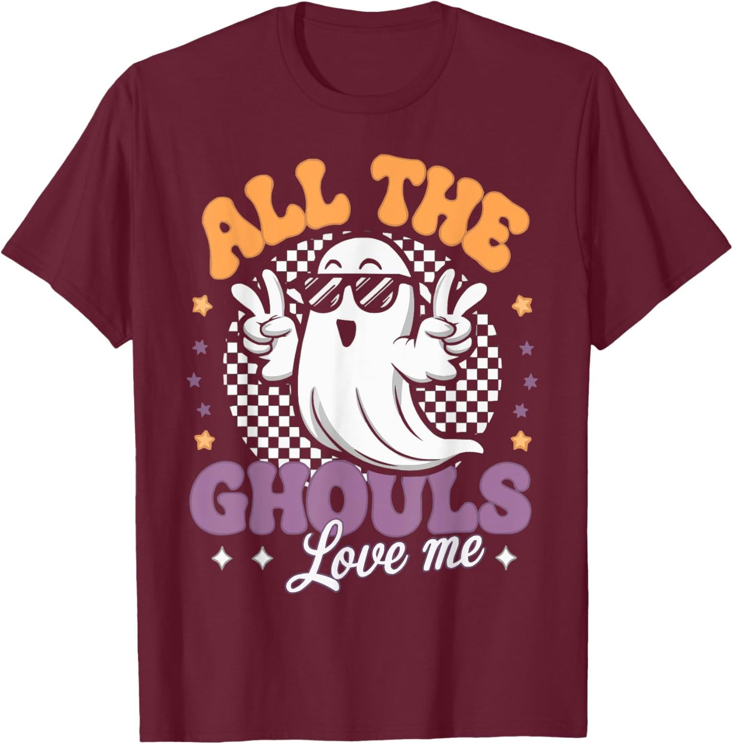 Halloween Ghoul Lover Spooky Ghost Scary Trick Or Treat T-Shirt - T-Shirt | Maroon