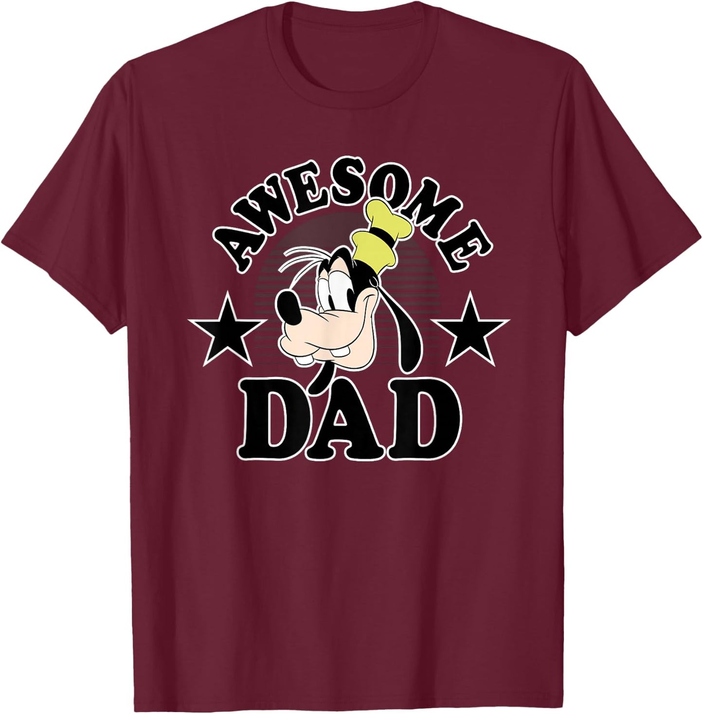 Disney Goofy Father's Day Awesome Dad T-Shirt - T-Shirt | Maroon