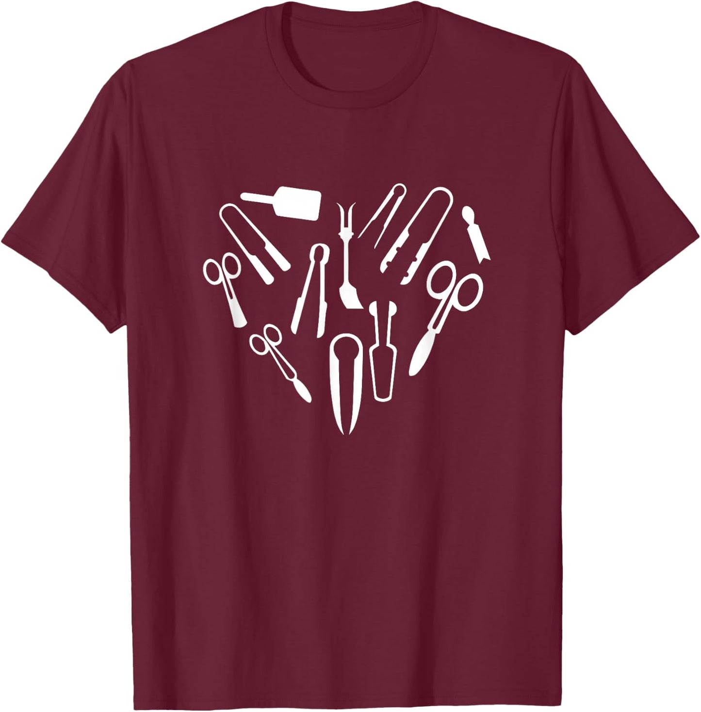 Funny Glassblowing Tools Heart Gift T-Shirt - T-Shirt | Maroon