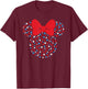 Disney Minnie Mouse Red White Blue Stars 4th of July T-Shirt - T-Shirt | Maroon