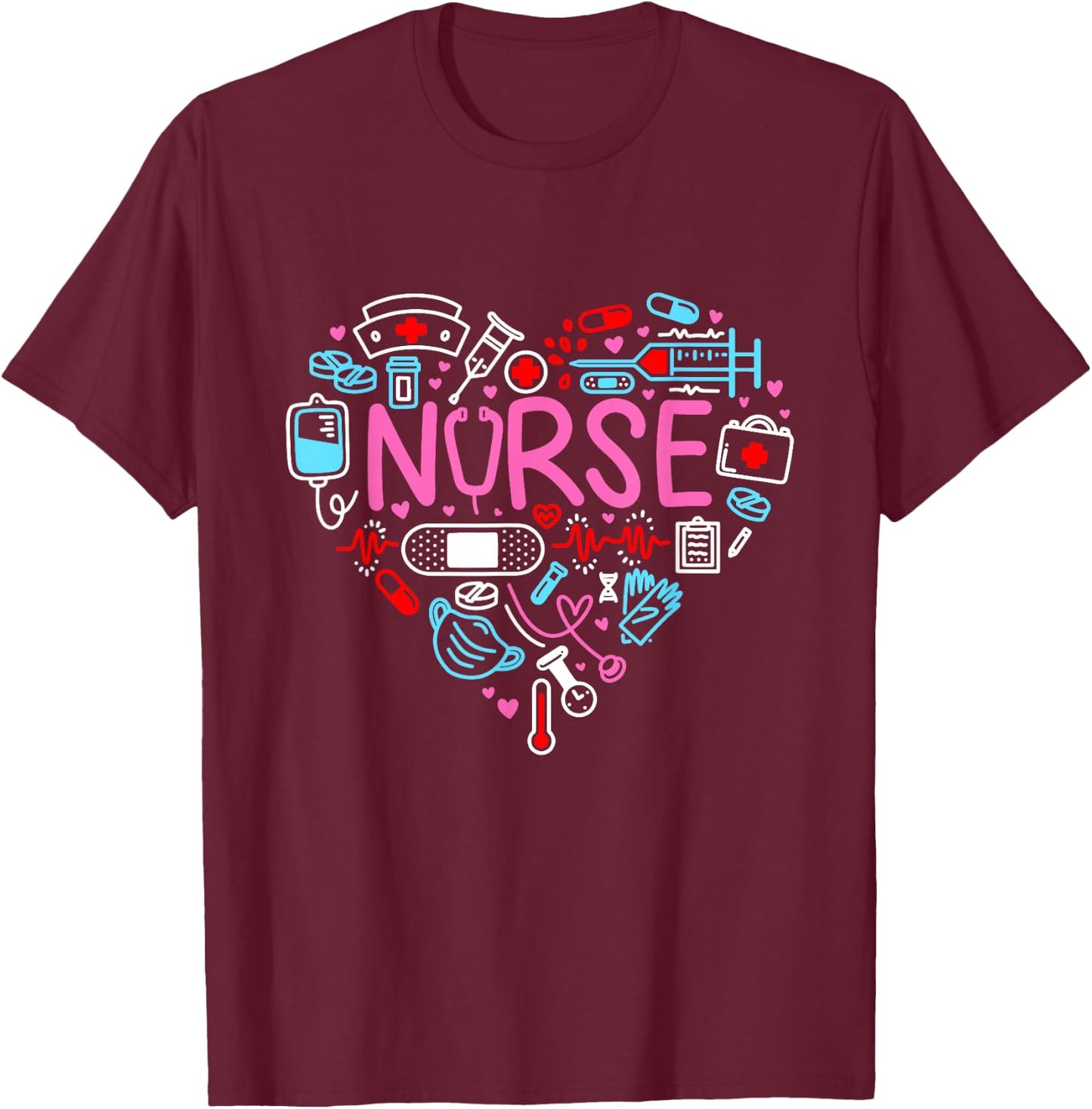 Nurse Love Nursing Student RN Life Thank You Gifts T-Shirt - T-Shirt | Maroon