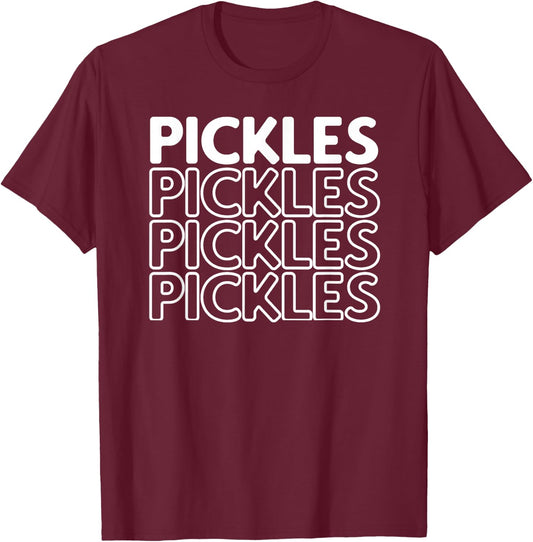 Pickles Retro Green Gift T-Shirt - T-Shirt | Maroon