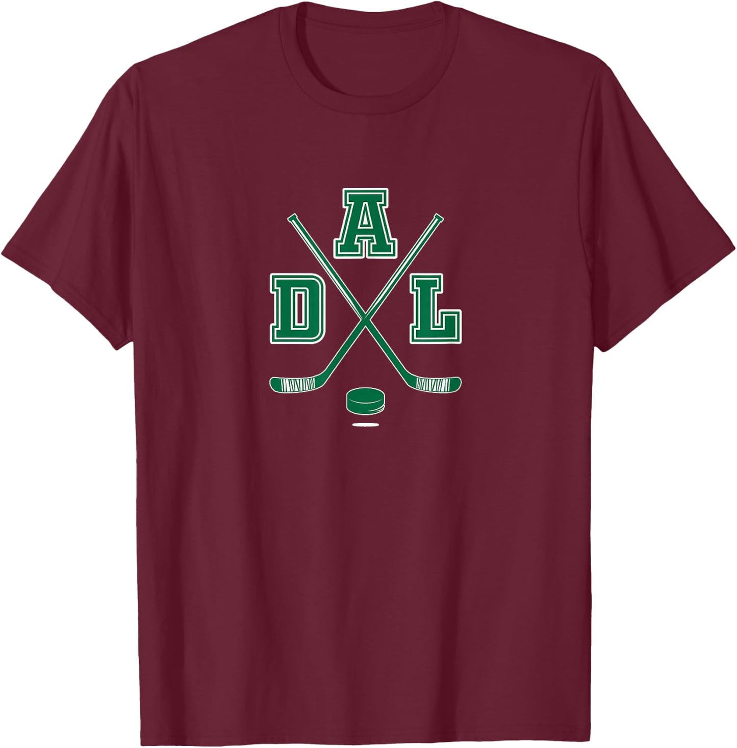 Vintage Dallas Hockey Sticks , Cute DAL For Hockey Lovers T-Shirt - T-Shirt | Maroon