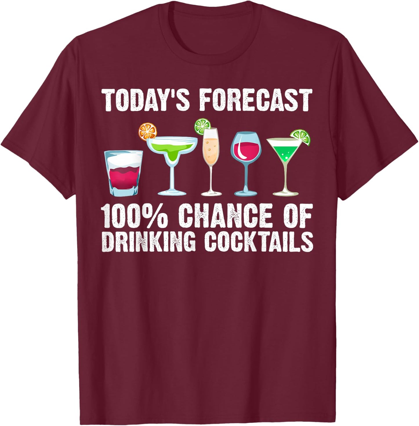 Funny Cocktail Gift Men Women Mixed Drinks Lovers Drinkers T-Shirt - T-Shirt | Maroon