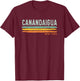 Vintage Stripes Canandaigua NY T-Shirt - T-Shirt | Maroon