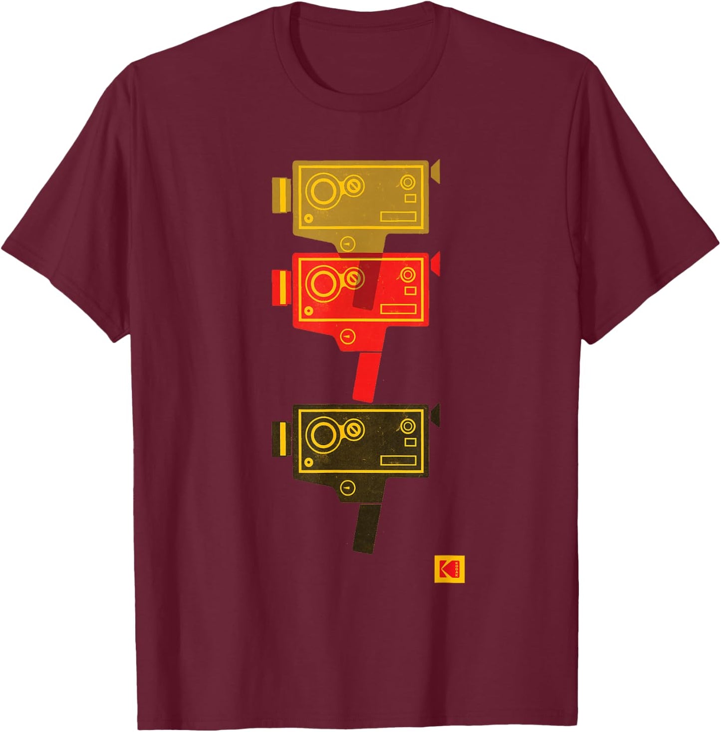 Kodak M7 Movie Camera Art T-Shirt - T-Shirt | Maroon