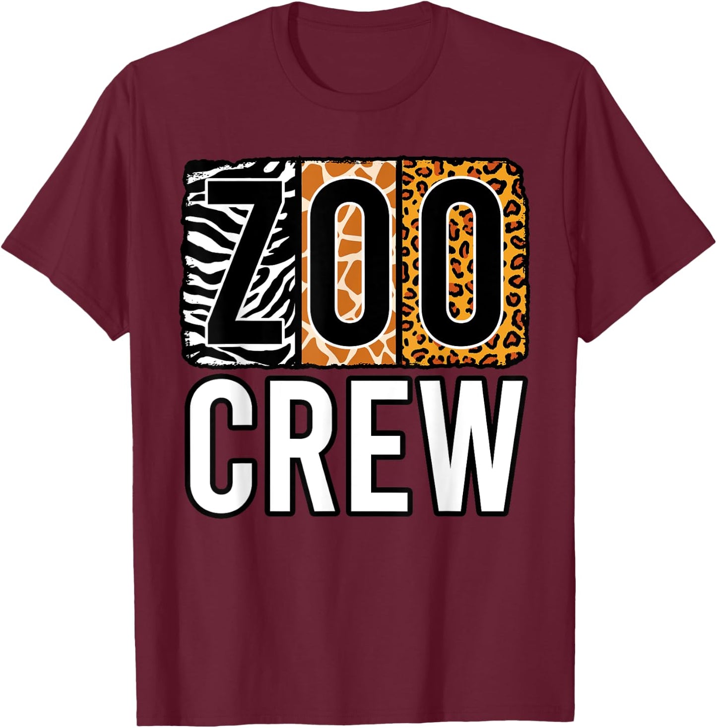 Zoo Crew Zookeeper Costume Safari Wildlife Animal Park T-Shirt - T-Shirt | Maroon