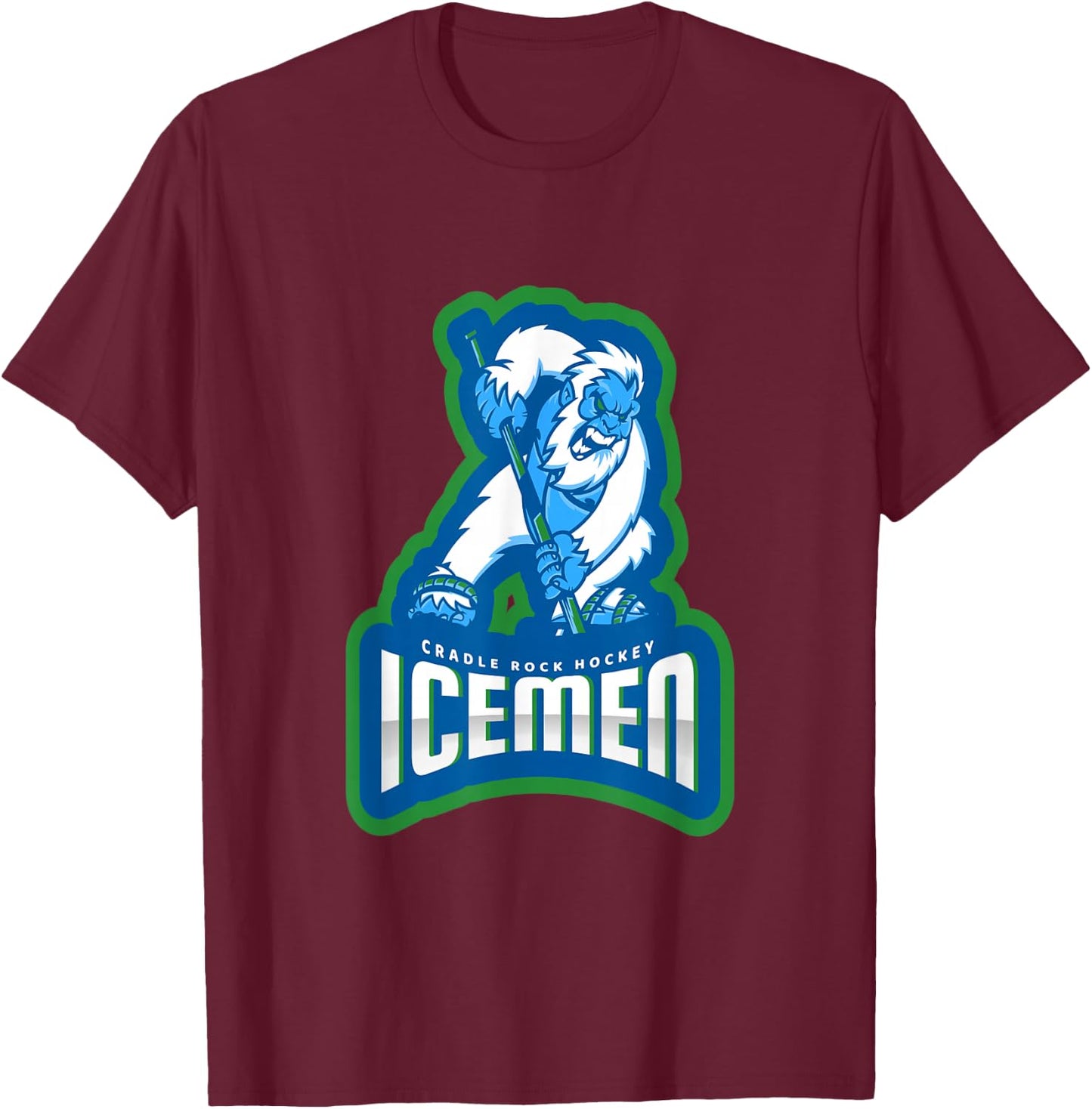 Icemen Cradle Rock Hockey Continental Hockey League Champs T-Shirt - T-Shirt | Maroon